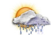 Nubosidad moderada con posibles chubascos con precipitaciones, posibilidad de tormentas