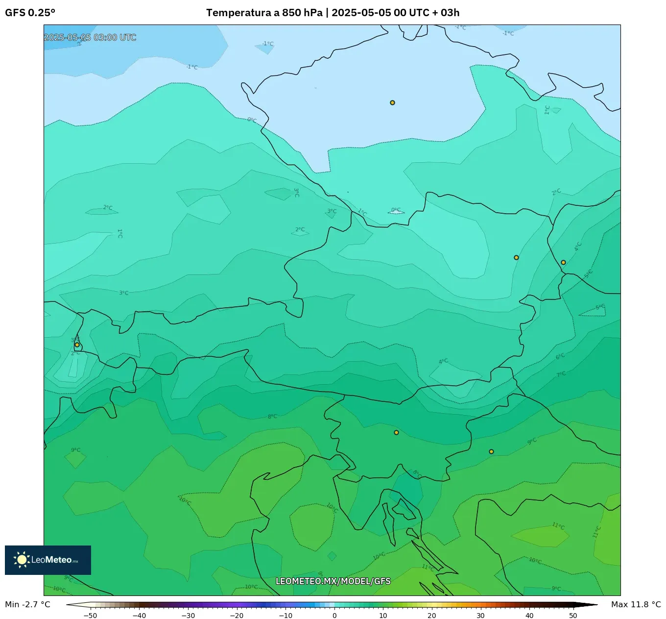 Pronóstico Meteorológico Numérico Gfs