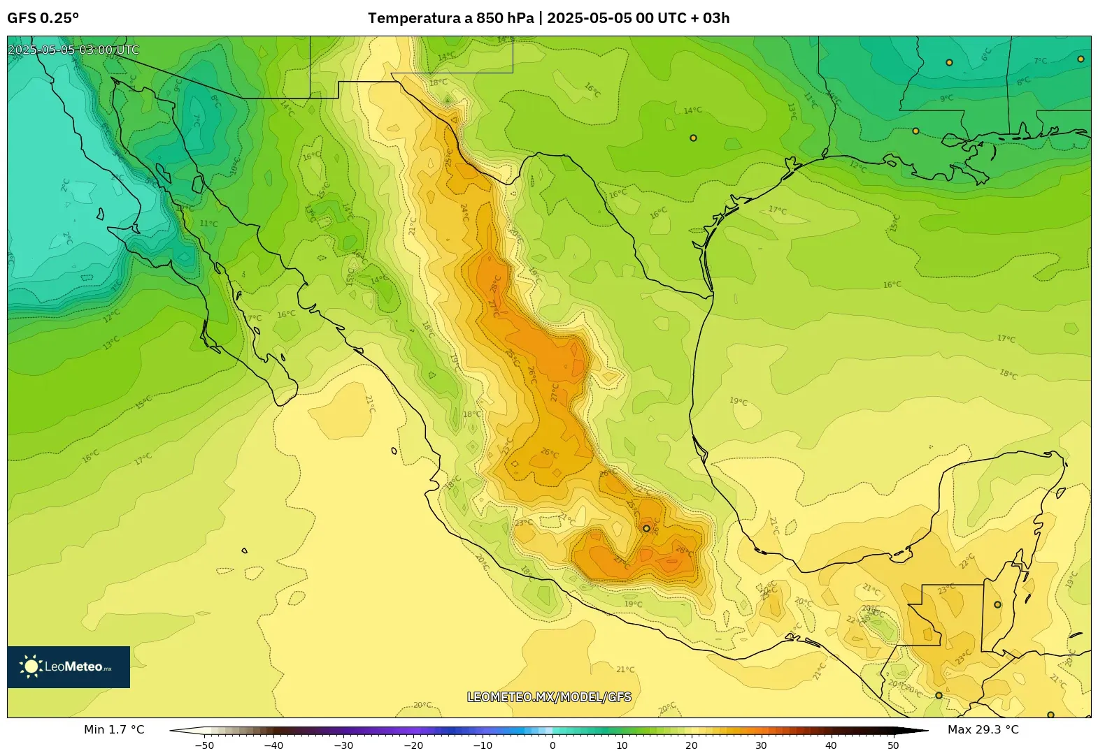 Pronóstico Meteorológico Numérico Gfs