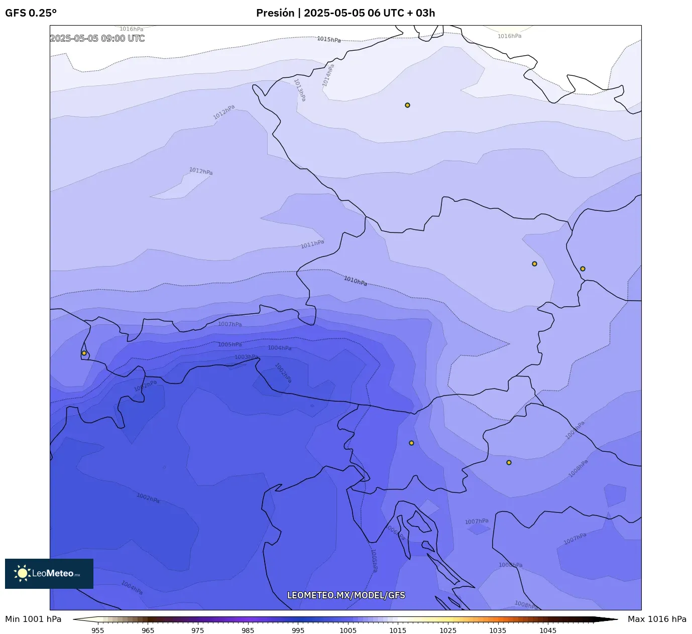 Pronóstico Meteorológico Numérico Gfs