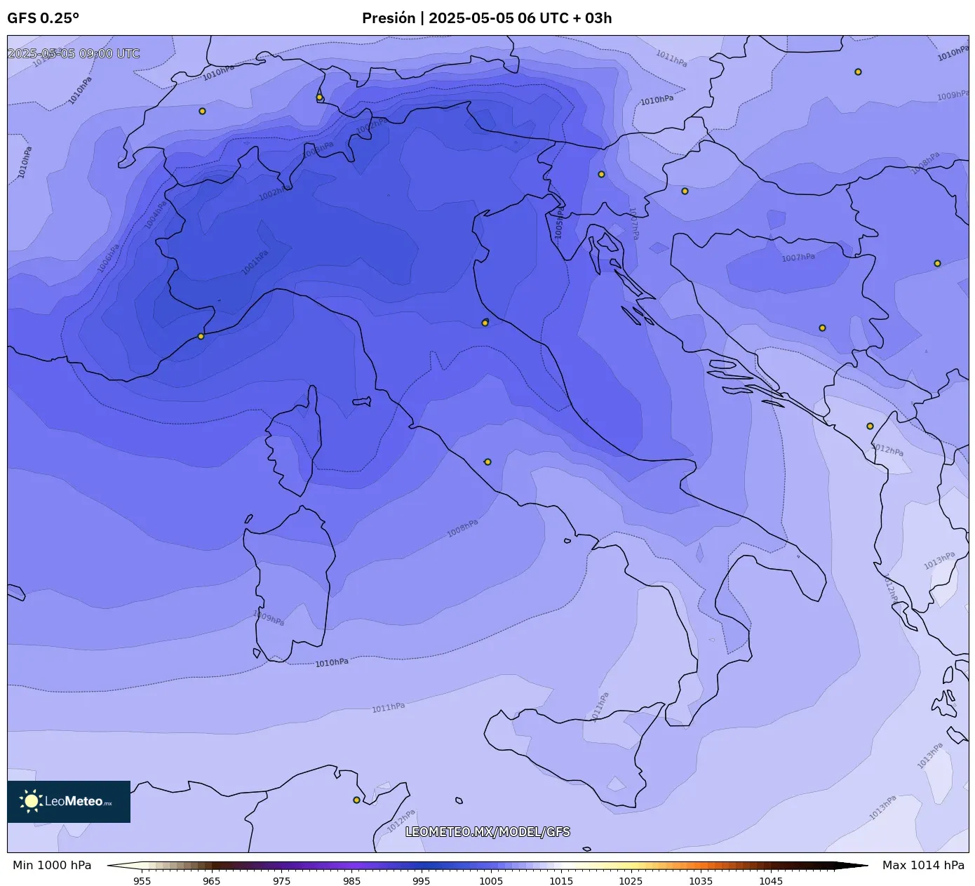 Pronóstico Meteorológico Numérico Gfs