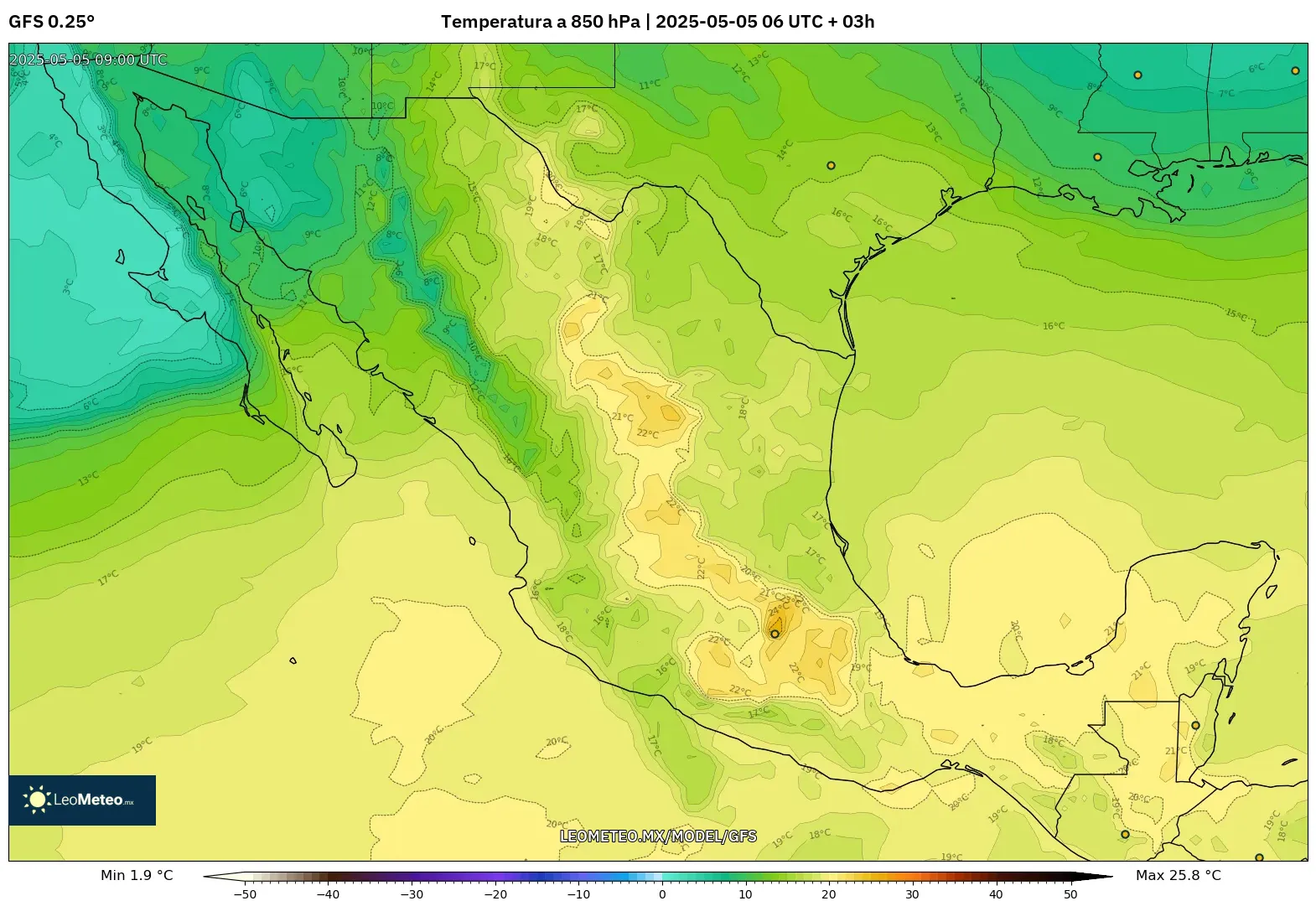 Pronóstico Meteorológico Numérico Gfs