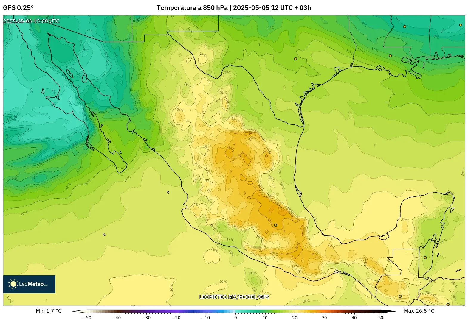 Pronóstico Meteorológico Numérico Gfs