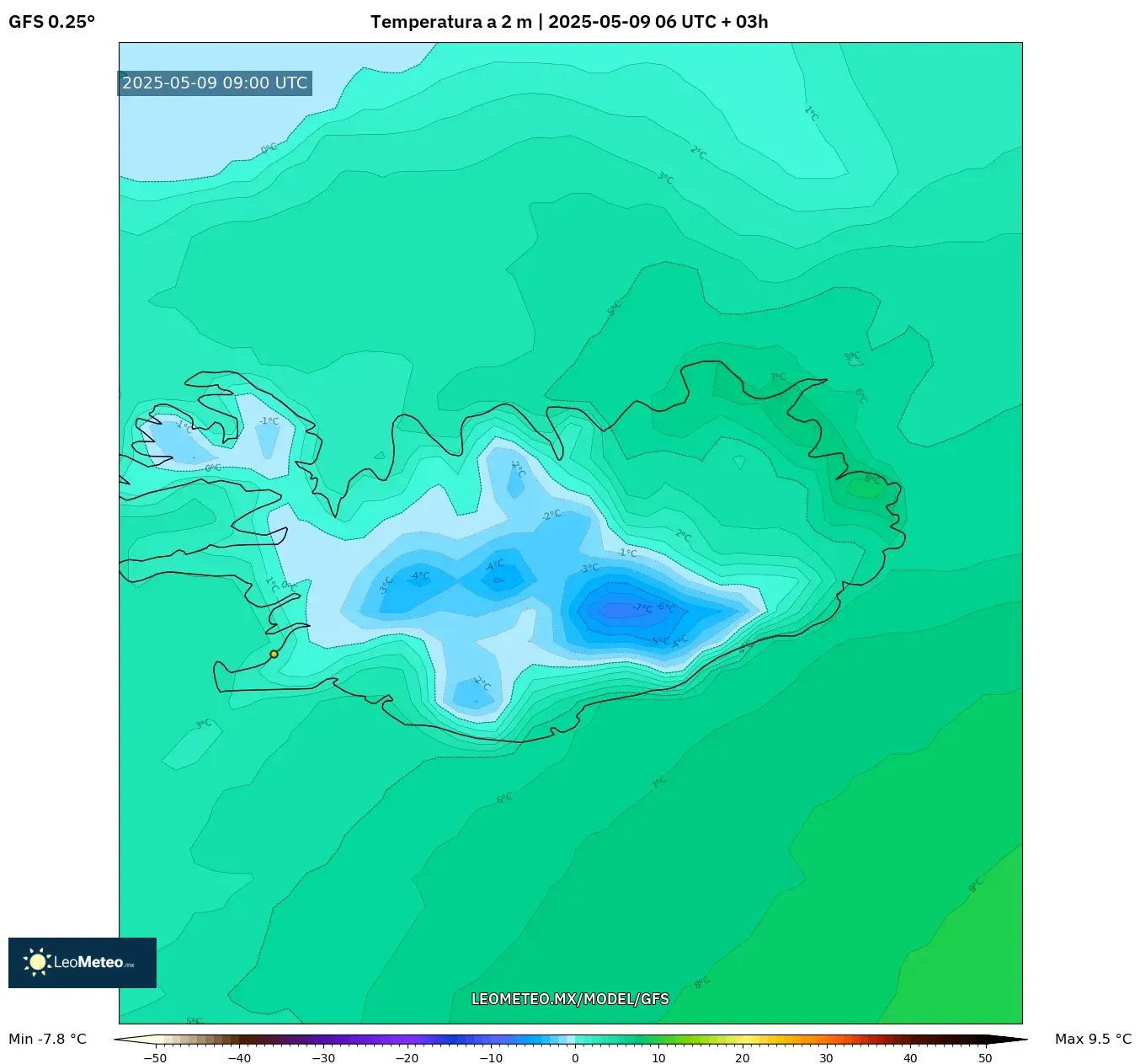 GFS - Argentina, Temperatura a 2 m GFS - Argentina, Temperatura a 2 m
