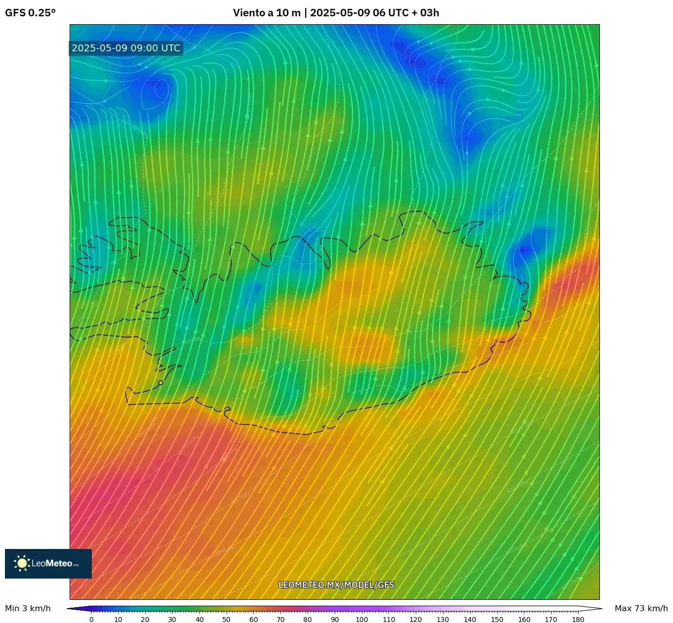 GFS - Argentina, Viento a 10 m GFS - Argentina, Viento a 10 m