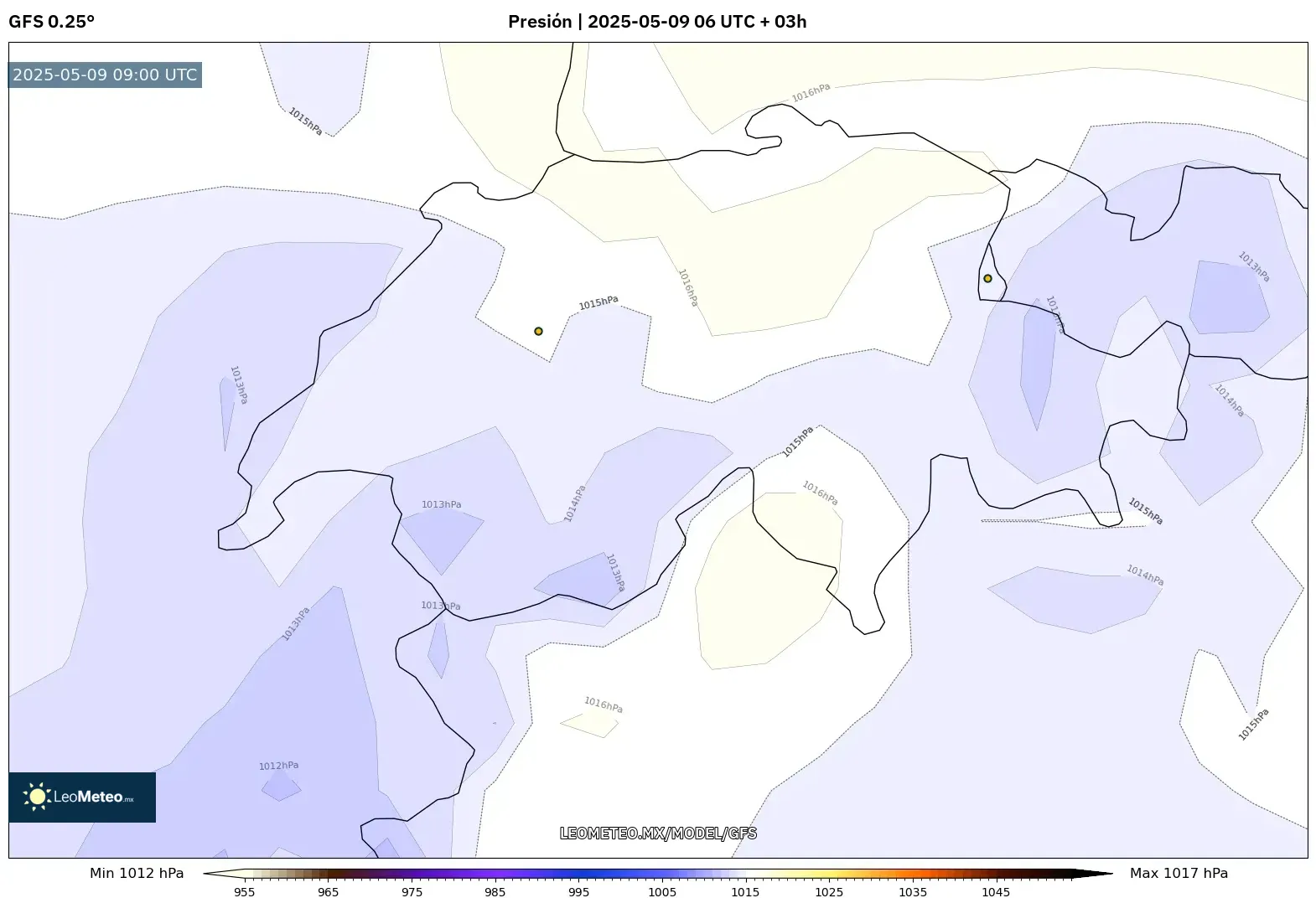 GFS - Suiza, Presión GFS - Suiza, Presión