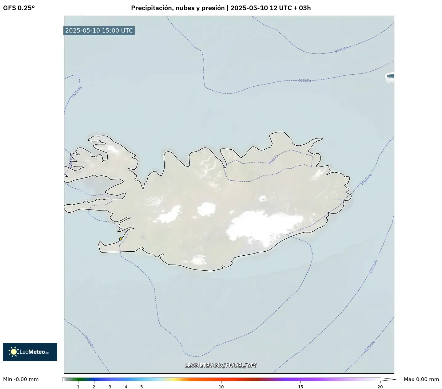GFS - Argentina, Precipitación, nubes y presión GFS - Argentina, Precipitación, nubes y presión