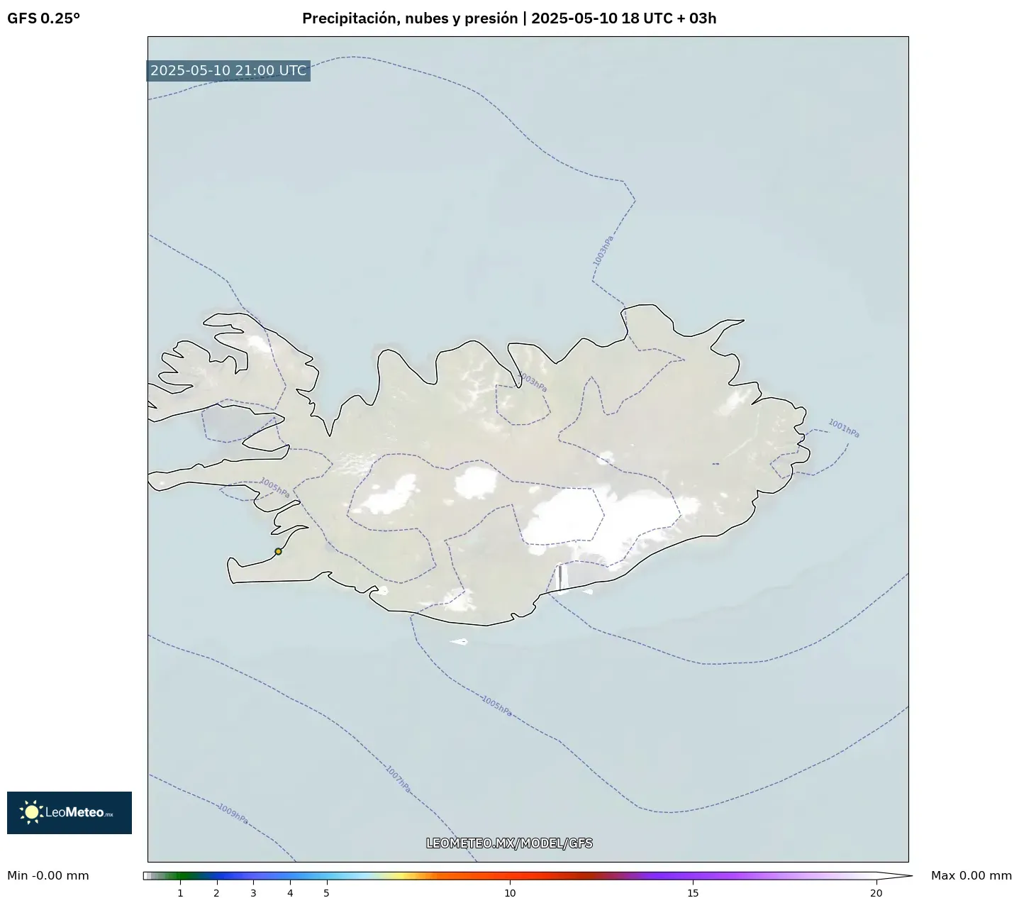 GFS - Argentina, Precipitación, nubes y presión GFS - Argentina, Precipitación, nubes y presión