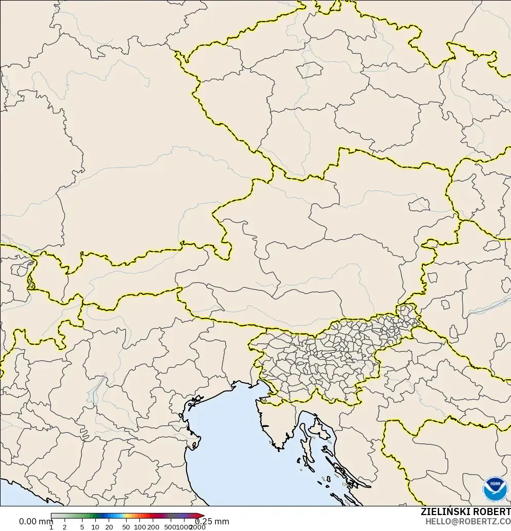 GFS modelo - Austria, Acumulación de precipitación