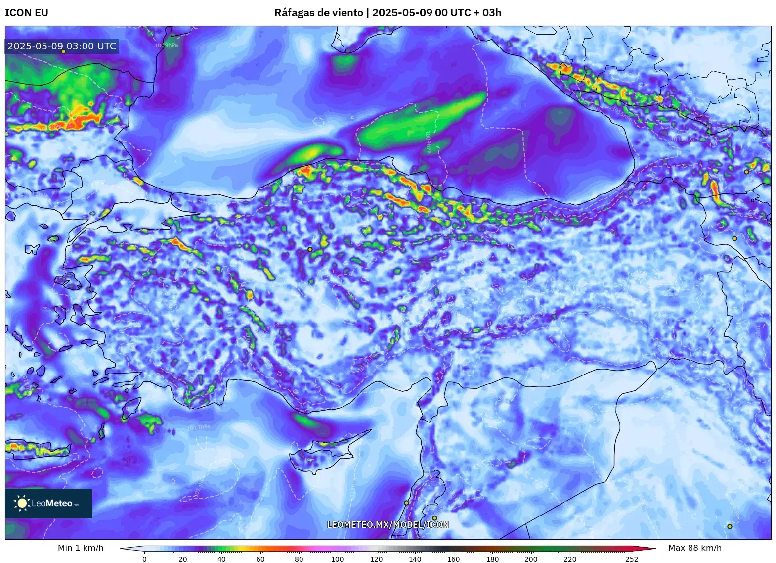 ICON - Turquía, Ráfagas de viento ICON - Turquía, Ráfagas de viento