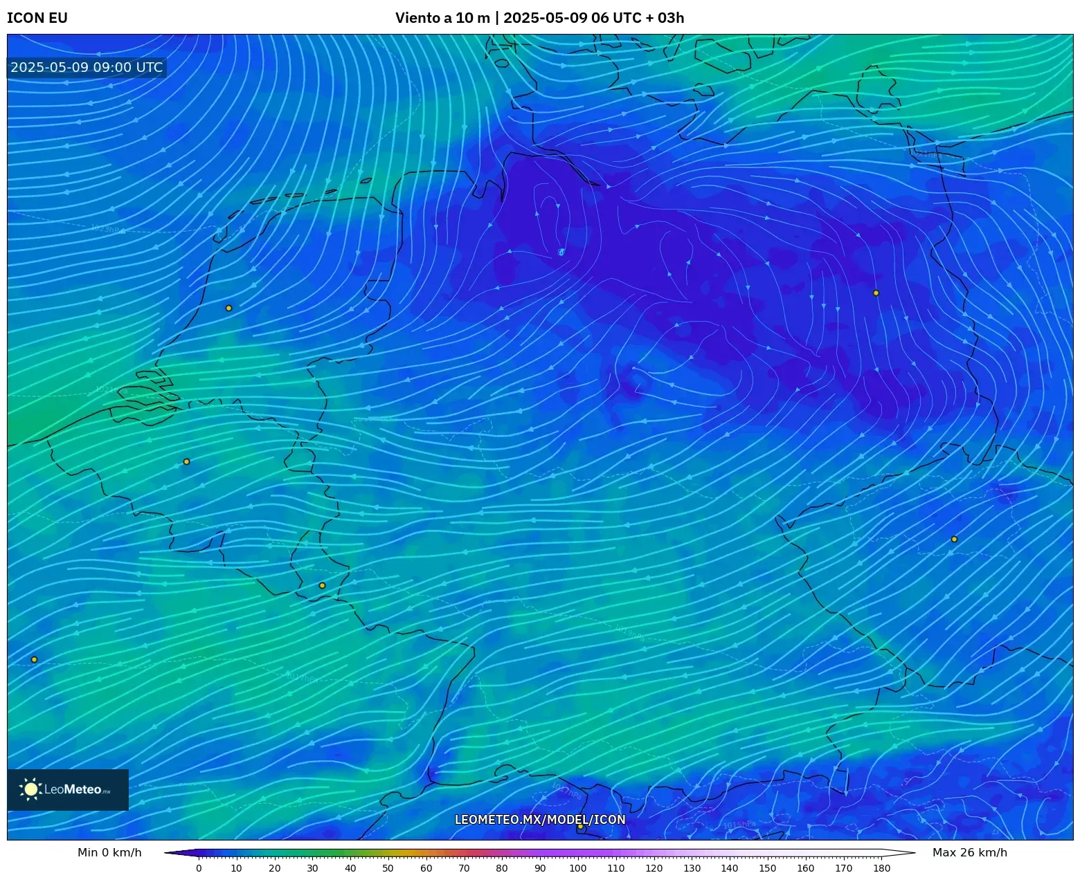 ICON - Alemania, Viento a 10 m ICON - Alemania, Viento a 10 m