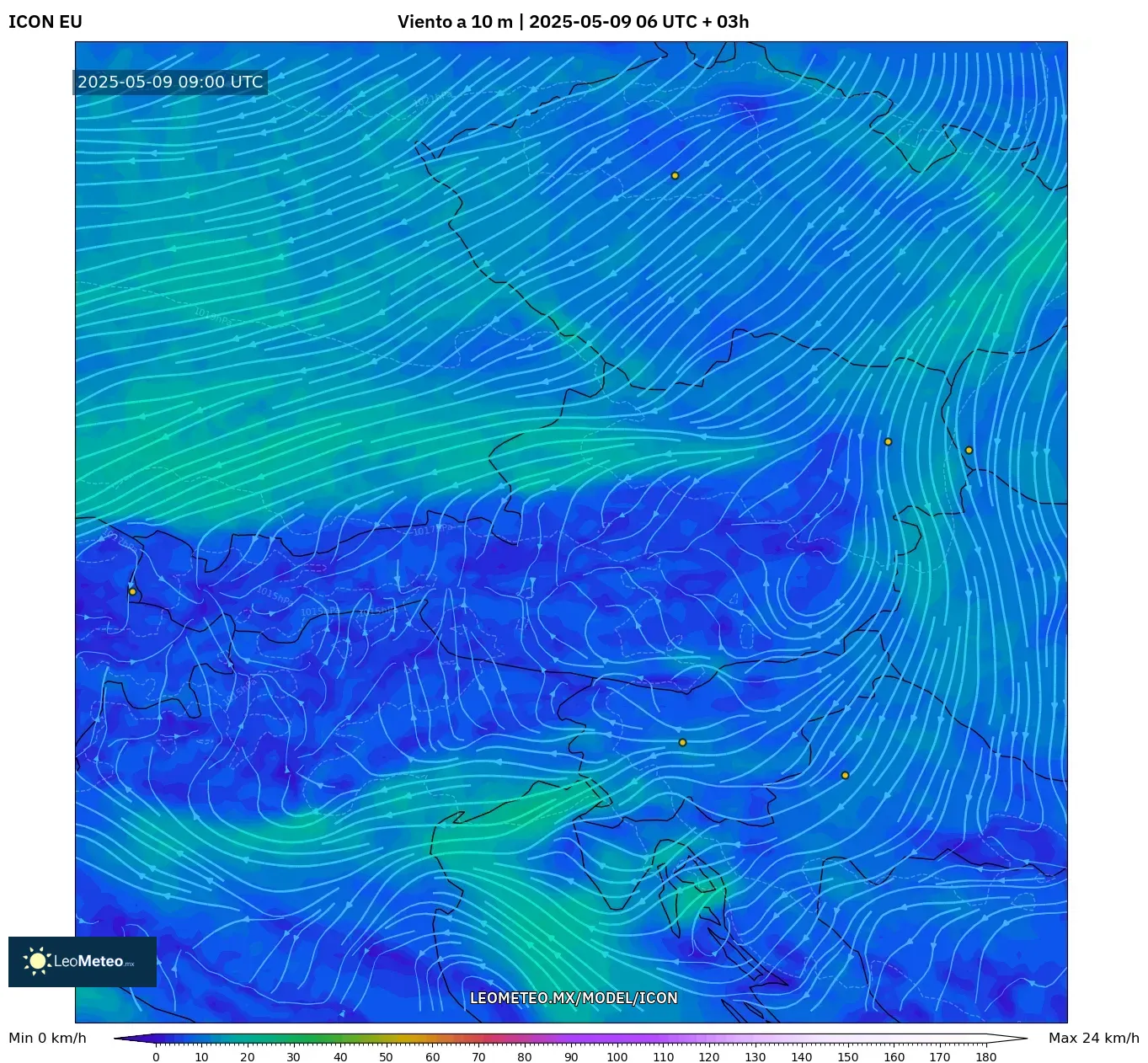 ICON - Austria, Viento a 10 m ICON - Austria, Viento a 10 m