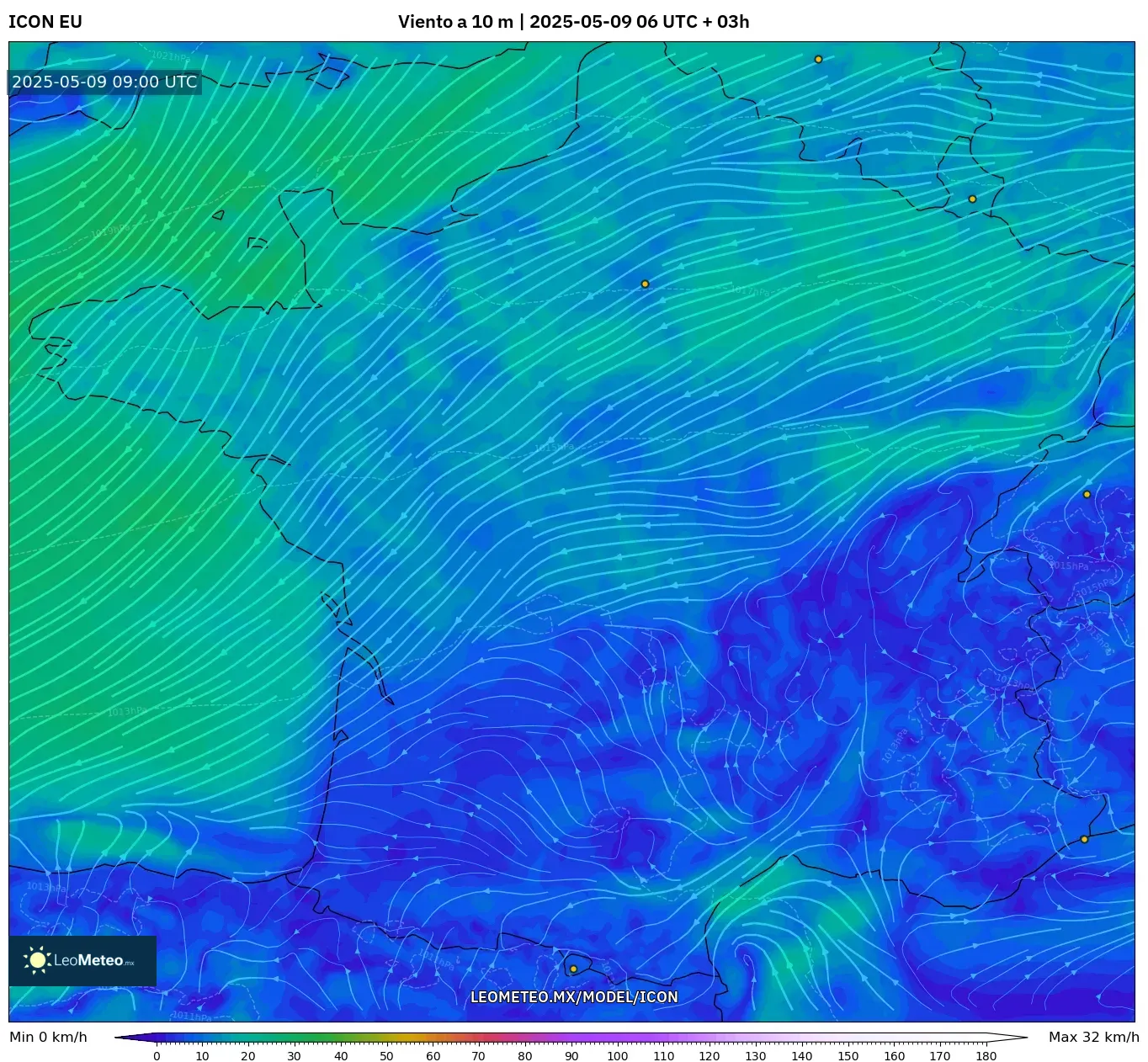 ICON - Francia, Viento a 10 m ICON - Francia, Viento a 10 m