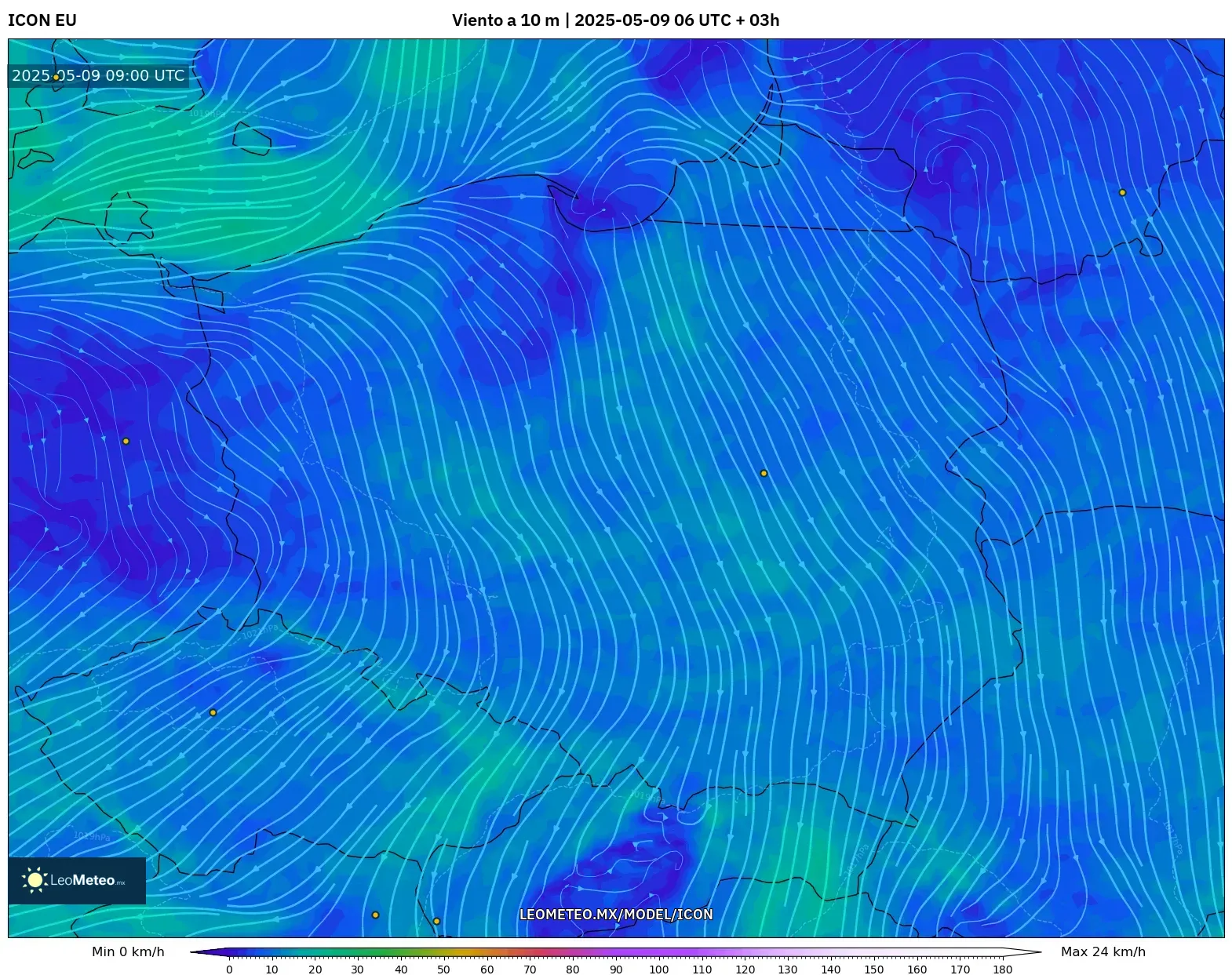 ICON - Polonia, Viento a 10 m ICON - Polonia, Viento a 10 m