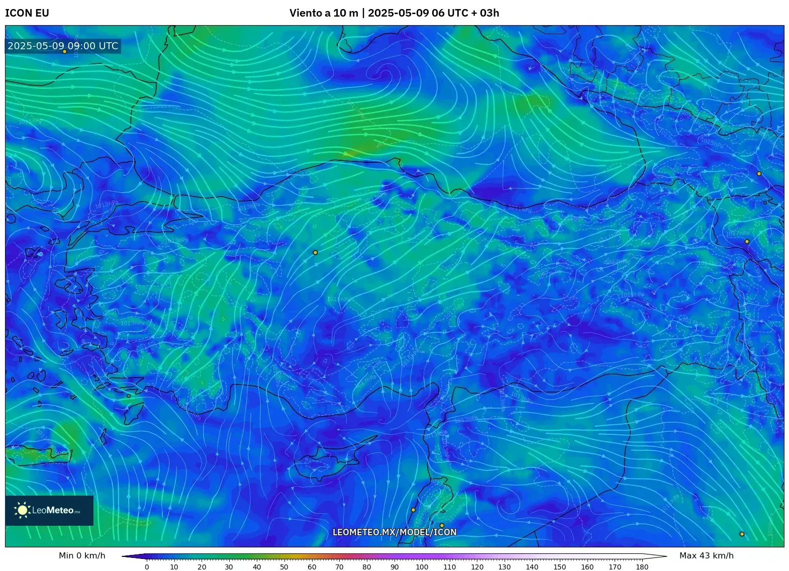 ICON - Turquía, Viento a 10 m ICON - Turquía, Viento a 10 m