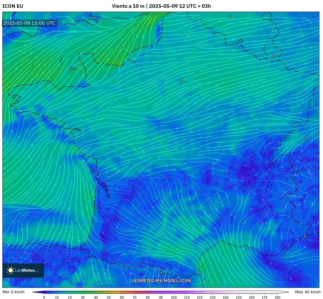 ICON - Francia, Viento a 10 m ICON - Francia, Viento a 10 m