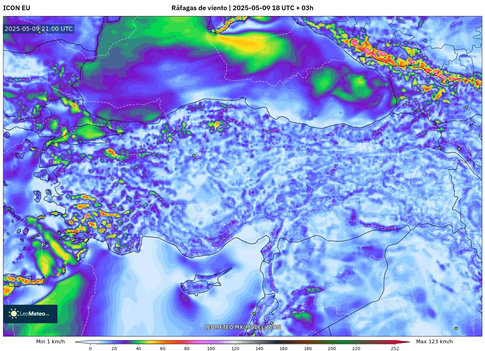 ICON - Turquía, Ráfagas de viento ICON - Turquía, Ráfagas de viento