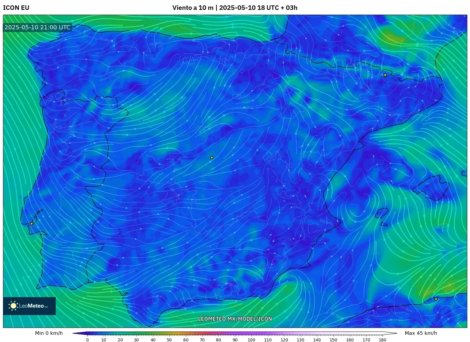 ICON - España, Viento a 10 m ICON - España, Viento a 10 m