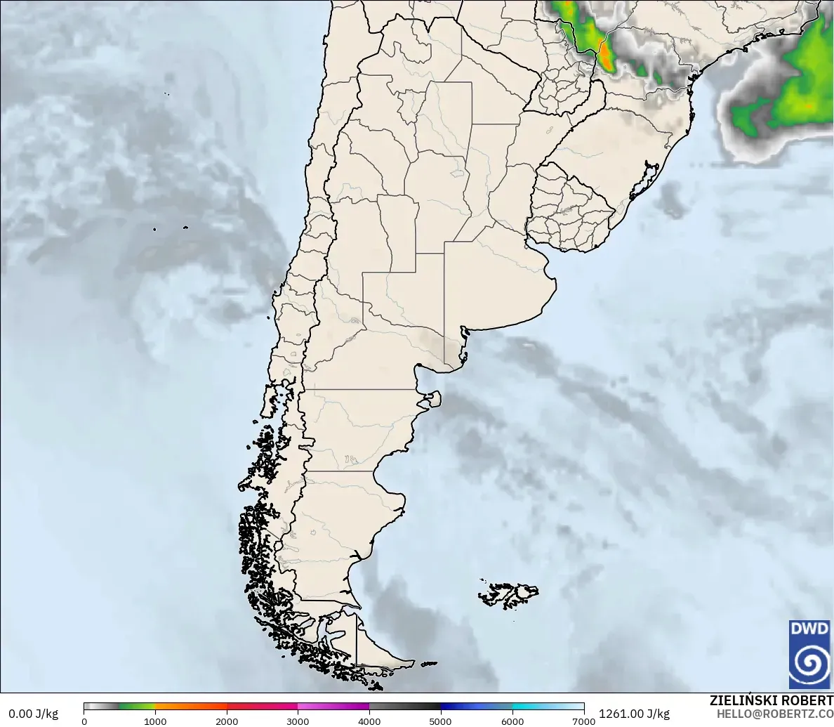 ICON modelo - Argentina, CAPE