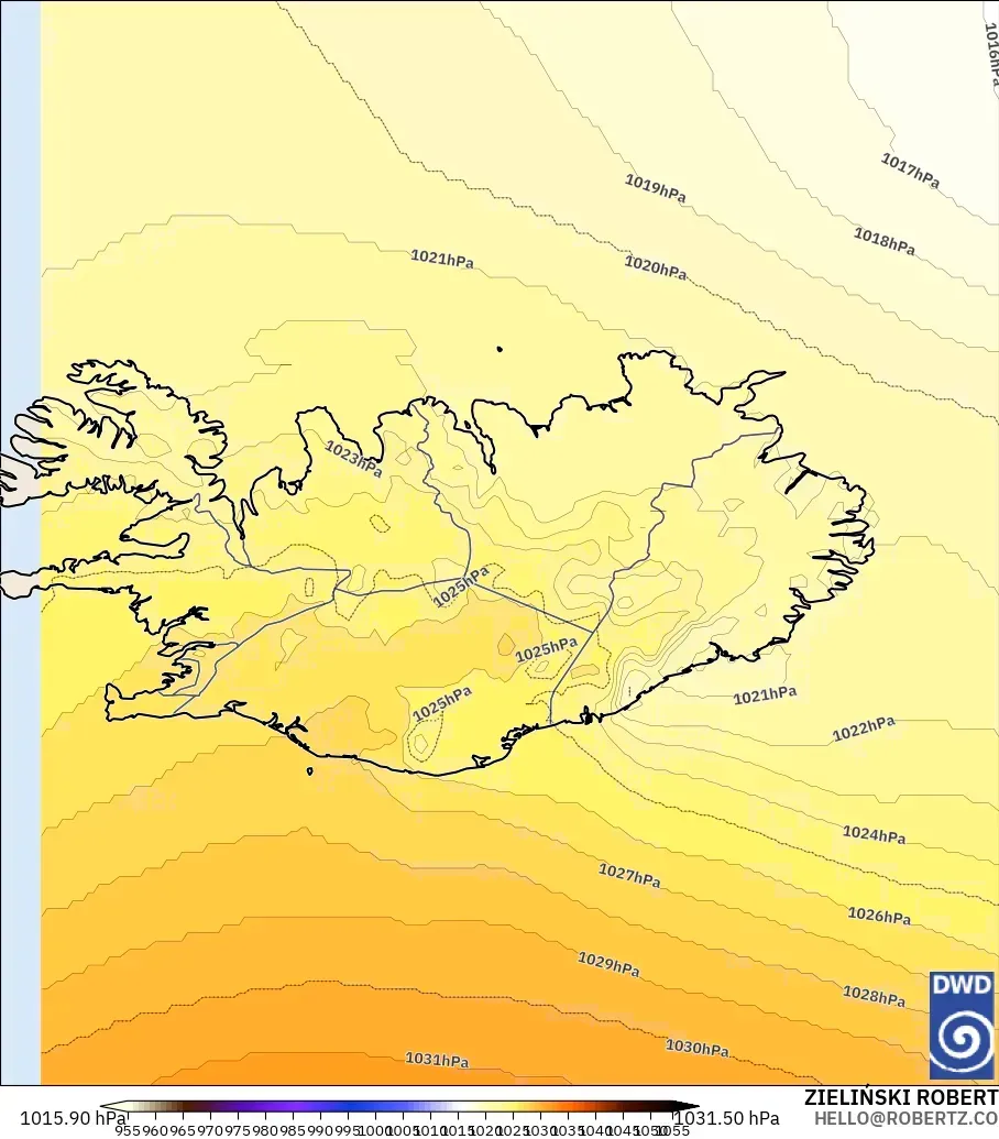ICON modelo - Islandia, Presión