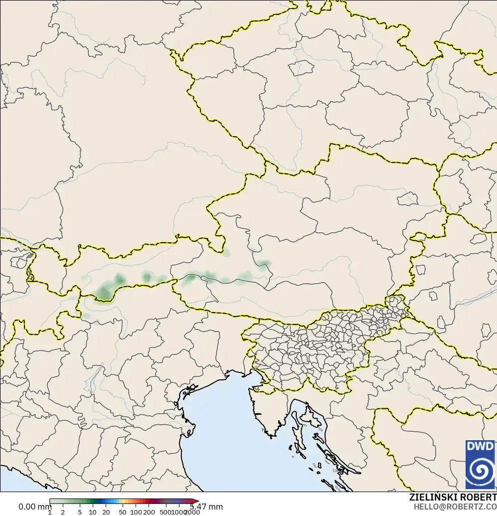ICON modelo - Austria, Acumulación de precipitación