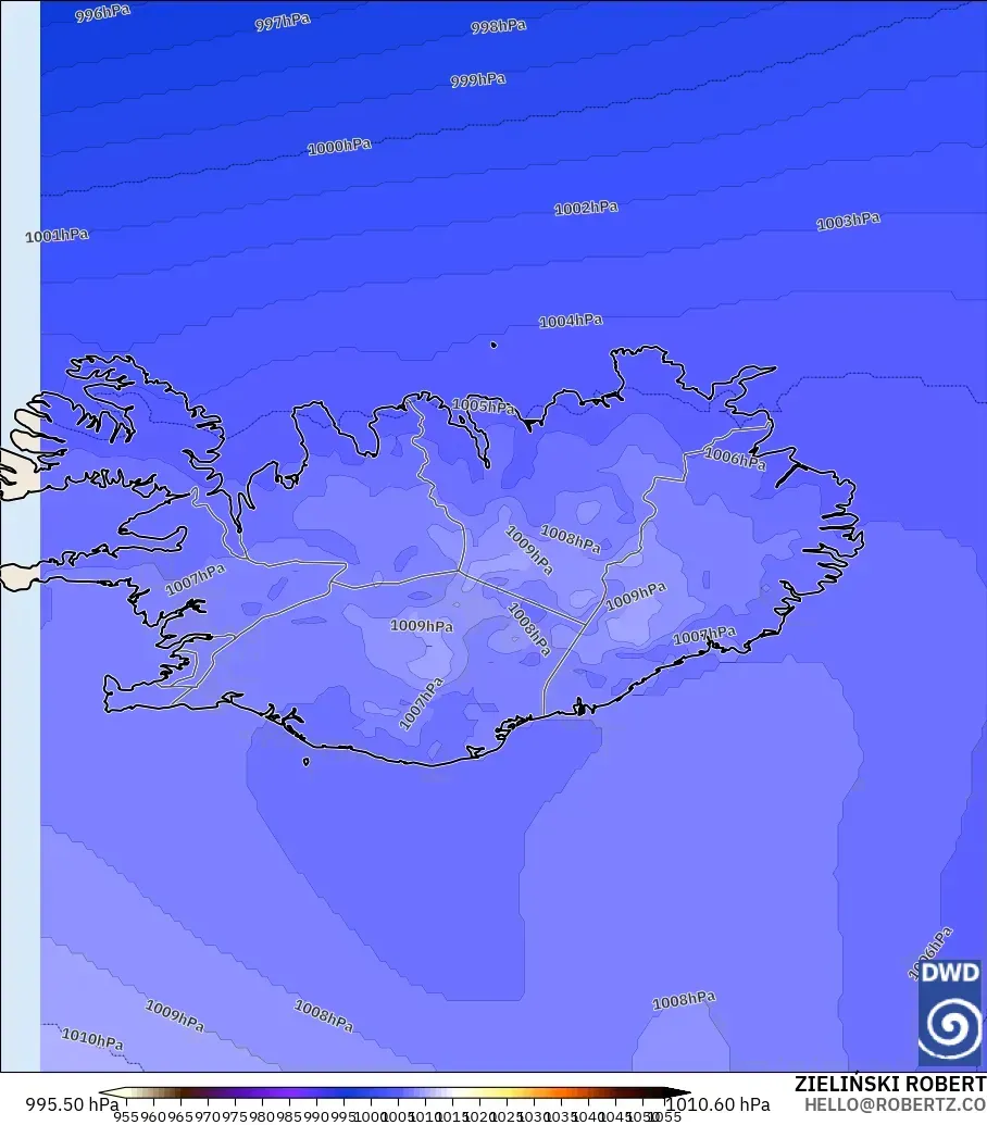ICON modelo - Islandia, Presión