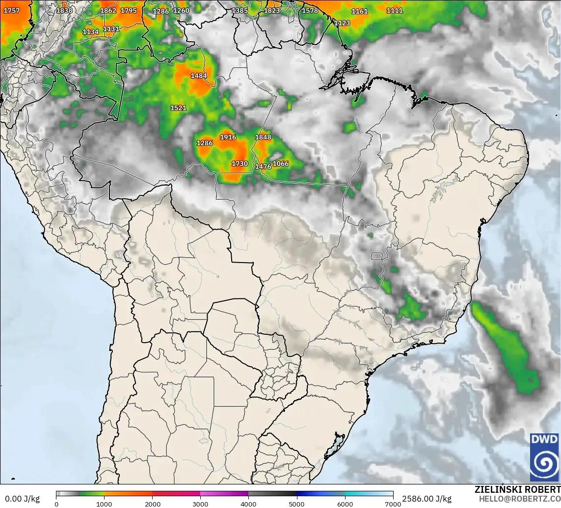 ICON modelo - Brasil, CAPE