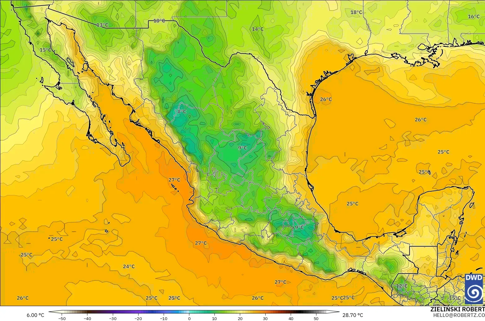 ICON modelo - México, Punto de rocío a 2 m
