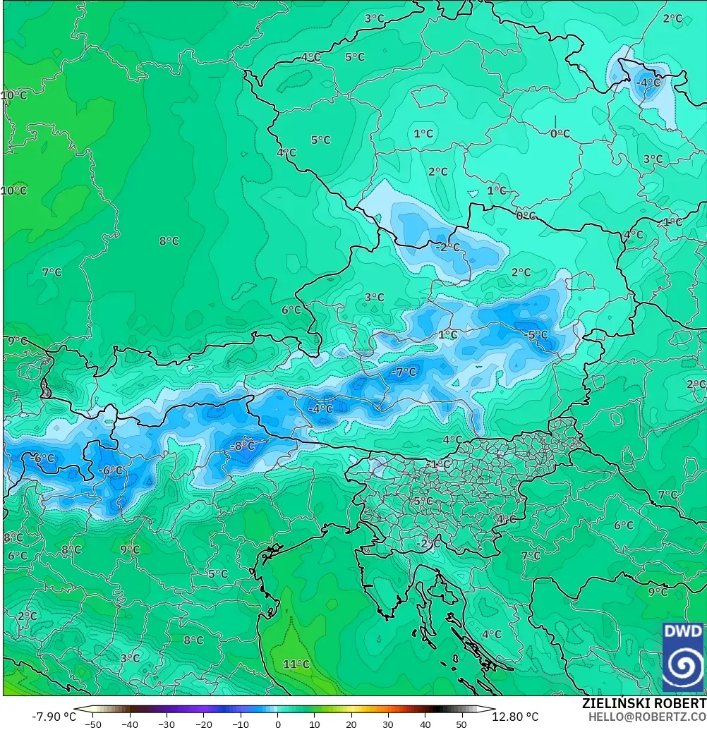 ICON modelo - Austria, Punto de rocío a 2 m