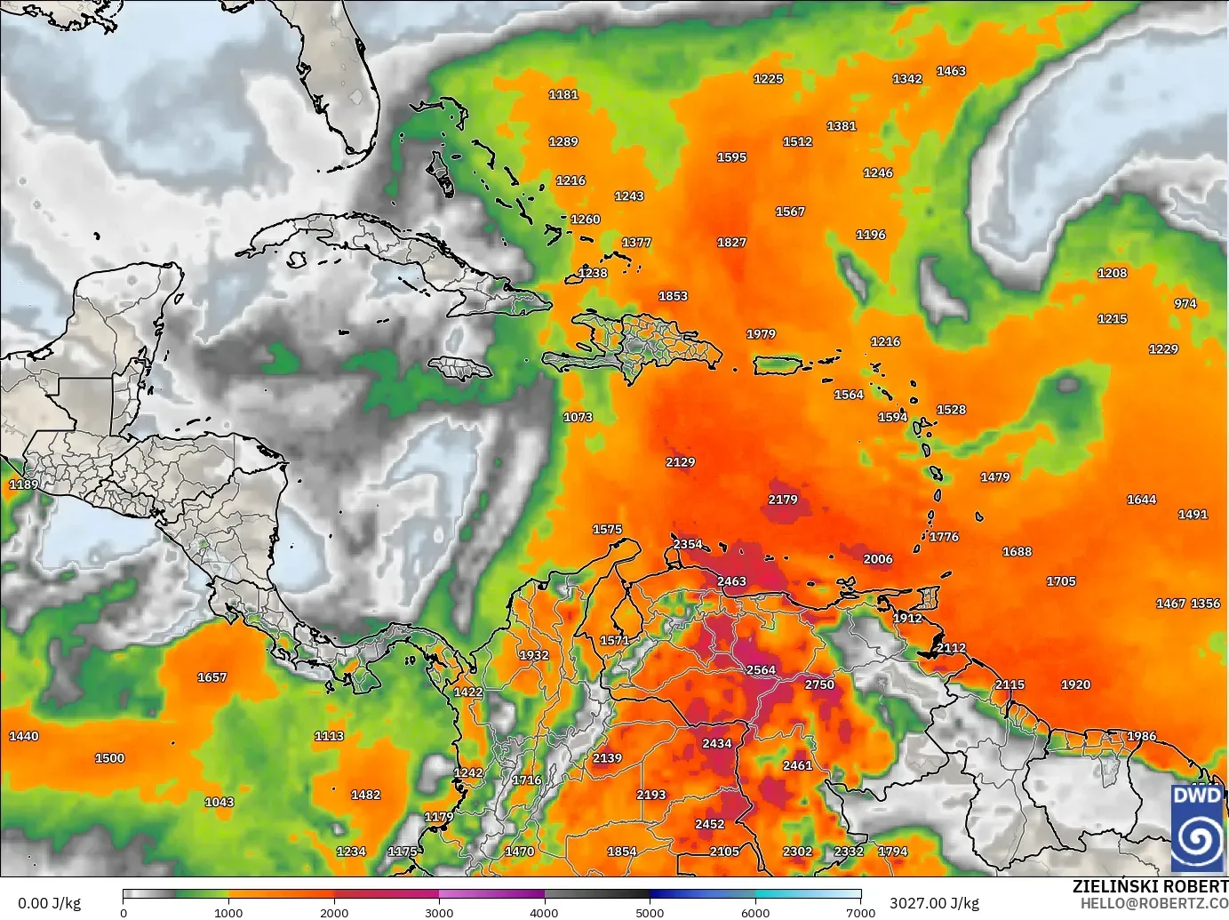 ICON modelo - Caribe, CAPE