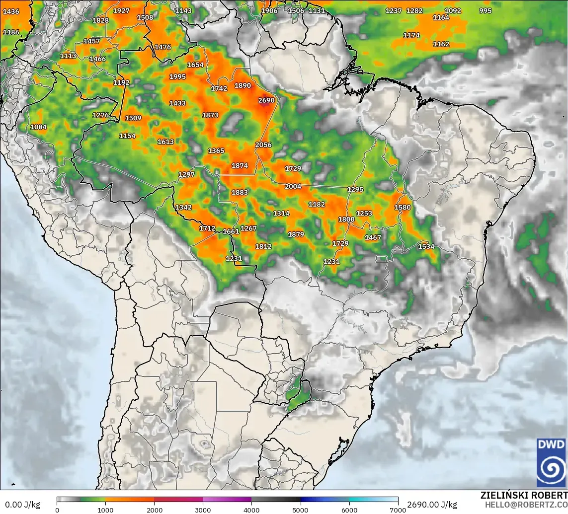 ICON modelo - Brasil, CAPE