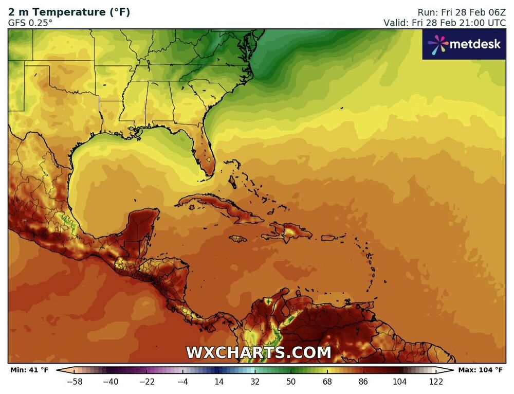 Mapa de Temperaturas en México - 28 de Febrero de 2025