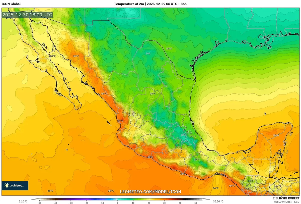Temperaturas cálidas se extienden por México el 30 de dic, 2025