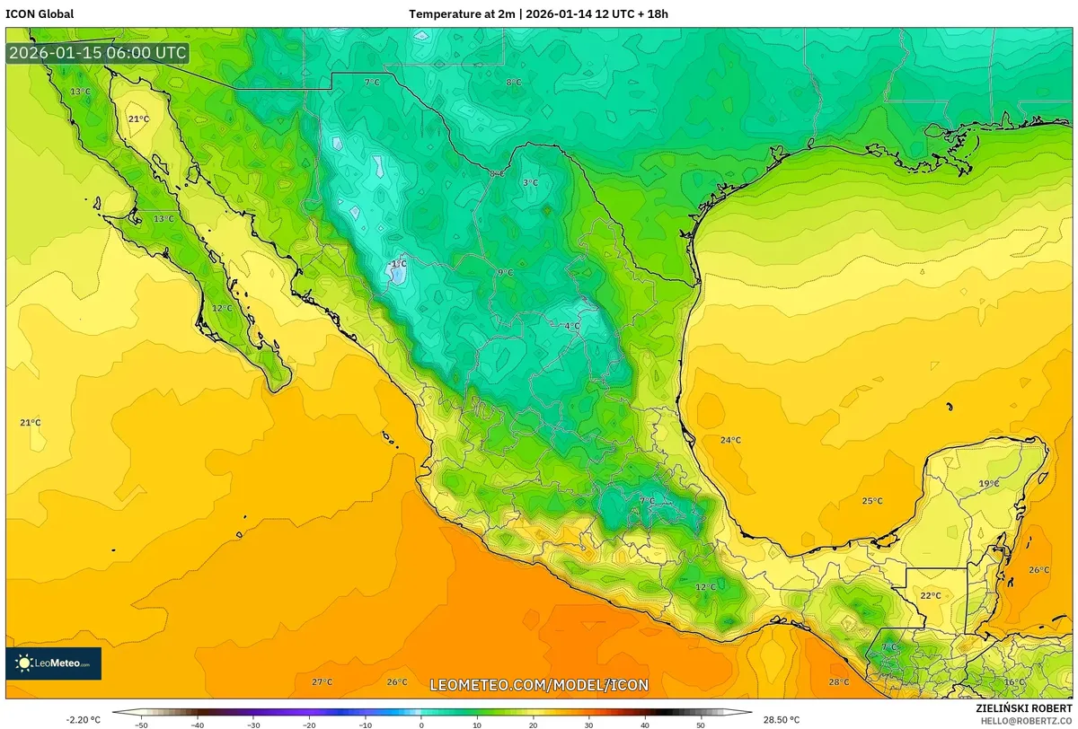 Condiciones Cálidas en Tijuana 15 de Enero de 2026