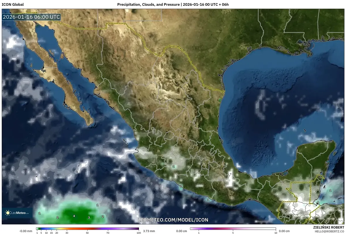Pronóstico del tiempo en México para el viernes 16 de enero de 2026