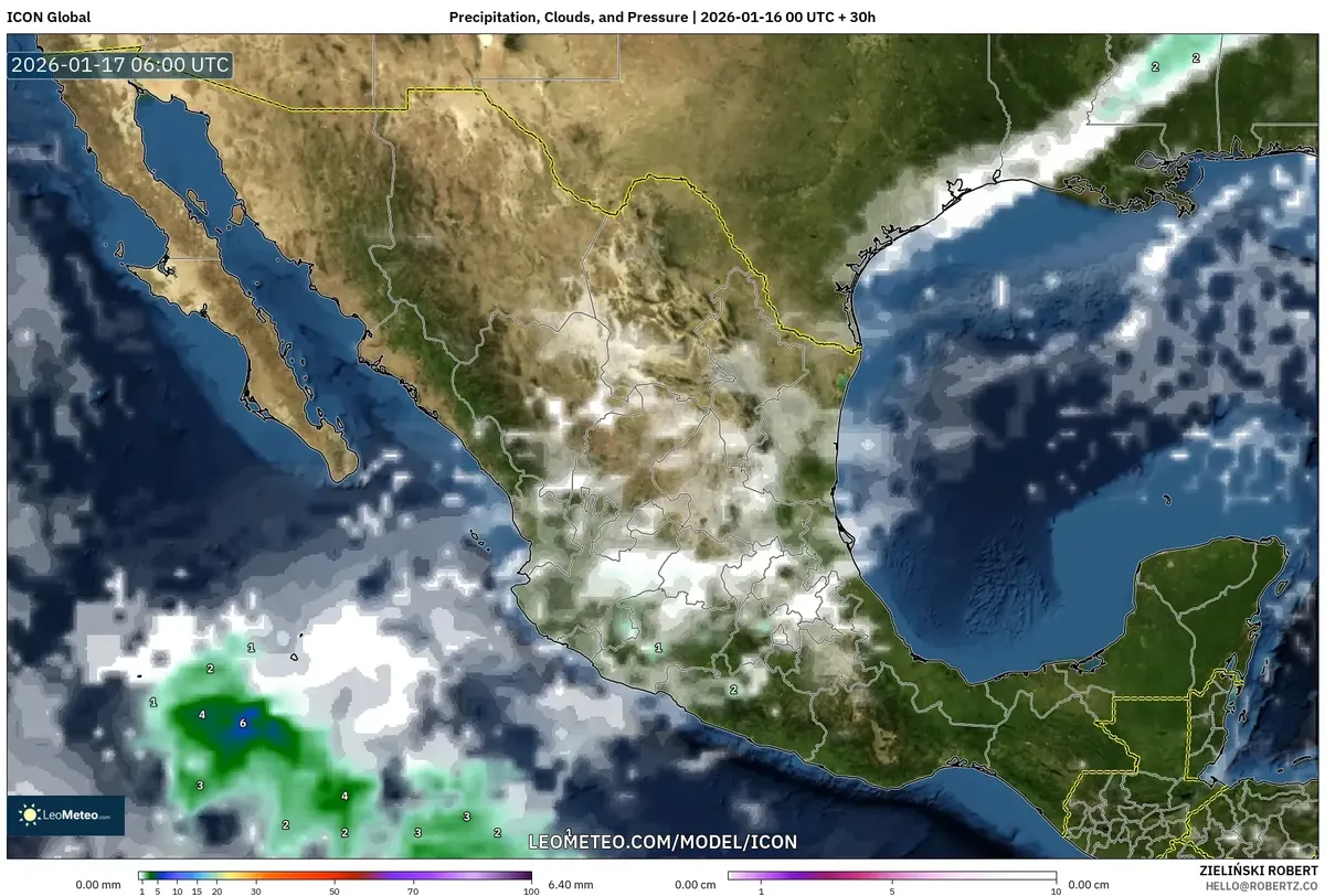 Pronóstico del tiempo en México para el sábado 17 de enero de 2026