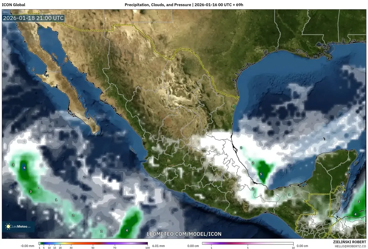 Pronóstico del tiempo en México para el domingo 18 de enero de 2026
