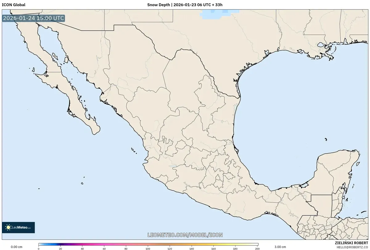 Altas temperaturas en México el 24 de enero de 2026