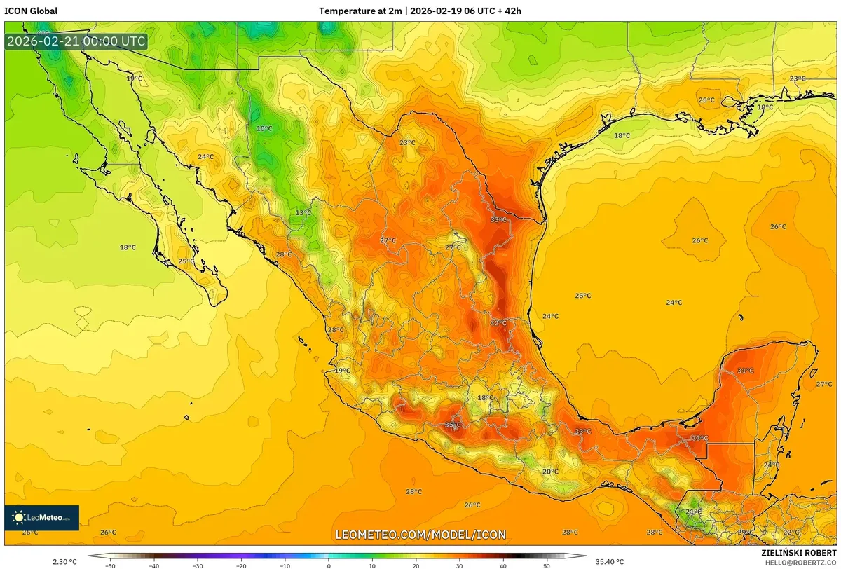 Condiciones frescas y nubladas en Tijuana el 20 de febrero de 2026 (ICON)