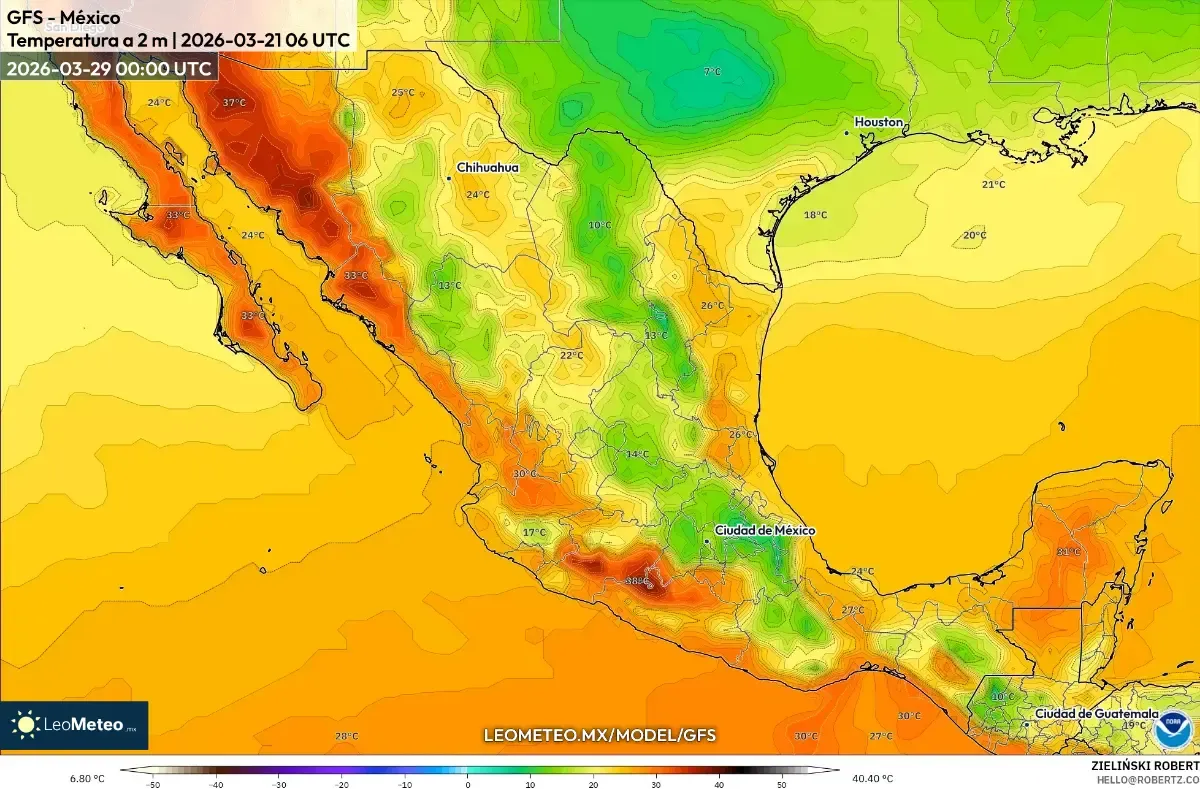 Picos de temperatura en todo México el 28 de marzo de 2026