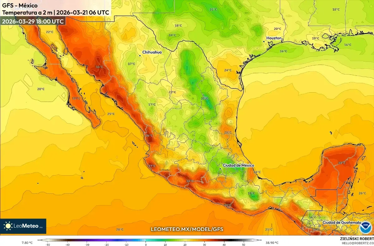 Tarde muy calurosa en Mérida el 29 de marzo de 2026