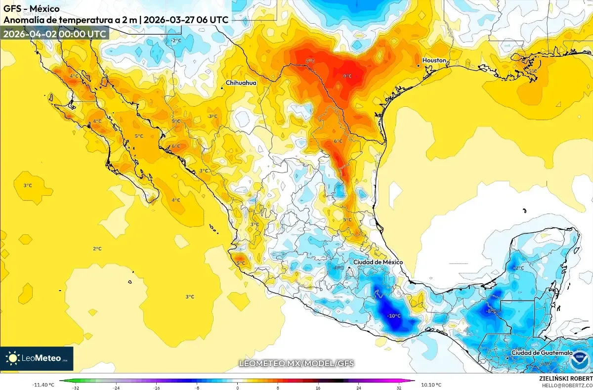 Panorama del pronóstico para el miércoles 01 de abril de 2026 (ICON)