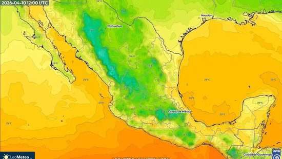 Ola de calor se afianza en el centro y sur con chubascos en el noroeste — Pronóstico para el fin de semana: 10-12 de abril de 2026