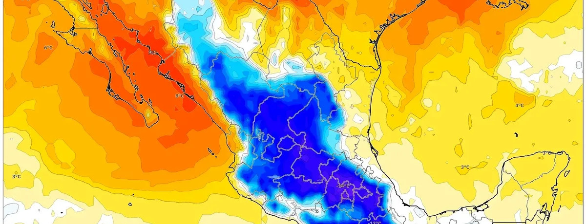 Inundaciones por tormenta tropical en el sur de México: norte cálido y seco vs sur abrasador y empapado el 23 de diciembre de 2025