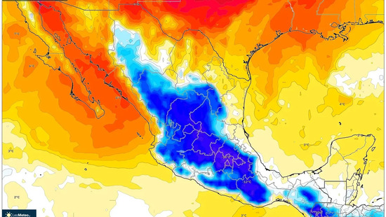 Inundaciones por tormenta tropical en el sur de México: norte cálido y seco vs sur abrasador y empapado el 23 de diciembre de 2025