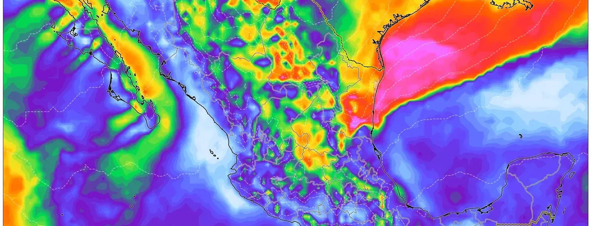 México enfrenta vientos y lluvia el 29 de diciembre de 2025 – Tormentas ventosas en el norte, lluvias en el Golfo, cielo despejado y cálido al norte