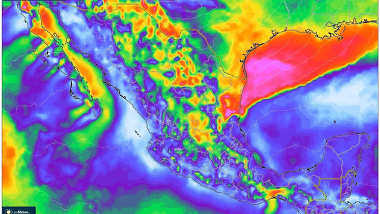 México enfrenta vientos y lluvia el 29 de diciembre de 2025 – Tormentas ventosas en el norte, lluvias en el Golfo, cielo despejado y cálido al norte