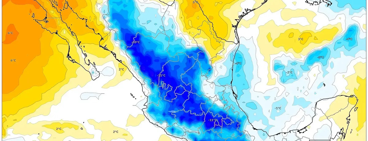 Frente frío severo: temperaturas caen a 10 °C y fuertes lluvias azotan el sureste el 10 de diciembre de 2025