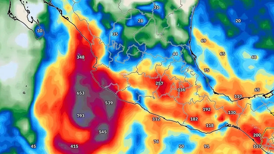 Regresarán las tormentas a gran parte de México. La lluvia fuerte llegará al noroeste. Monterrey recibirá 40 mm al cierre de la semana.