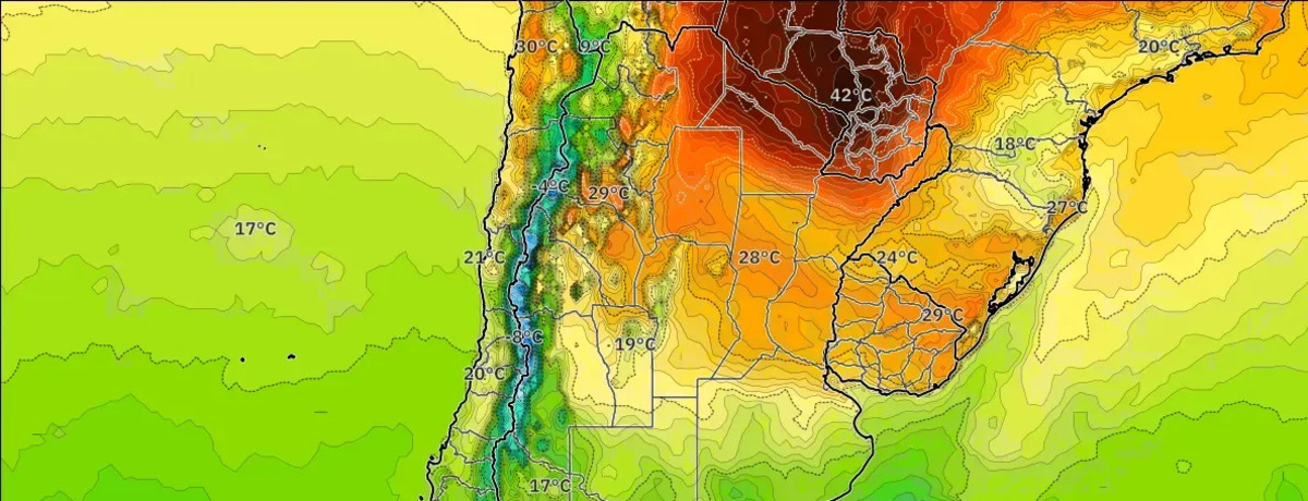 El calor llegará a 30 °C en esta región. La lluvia mojará el centro. Las noches se pondrán frías en las montañas.